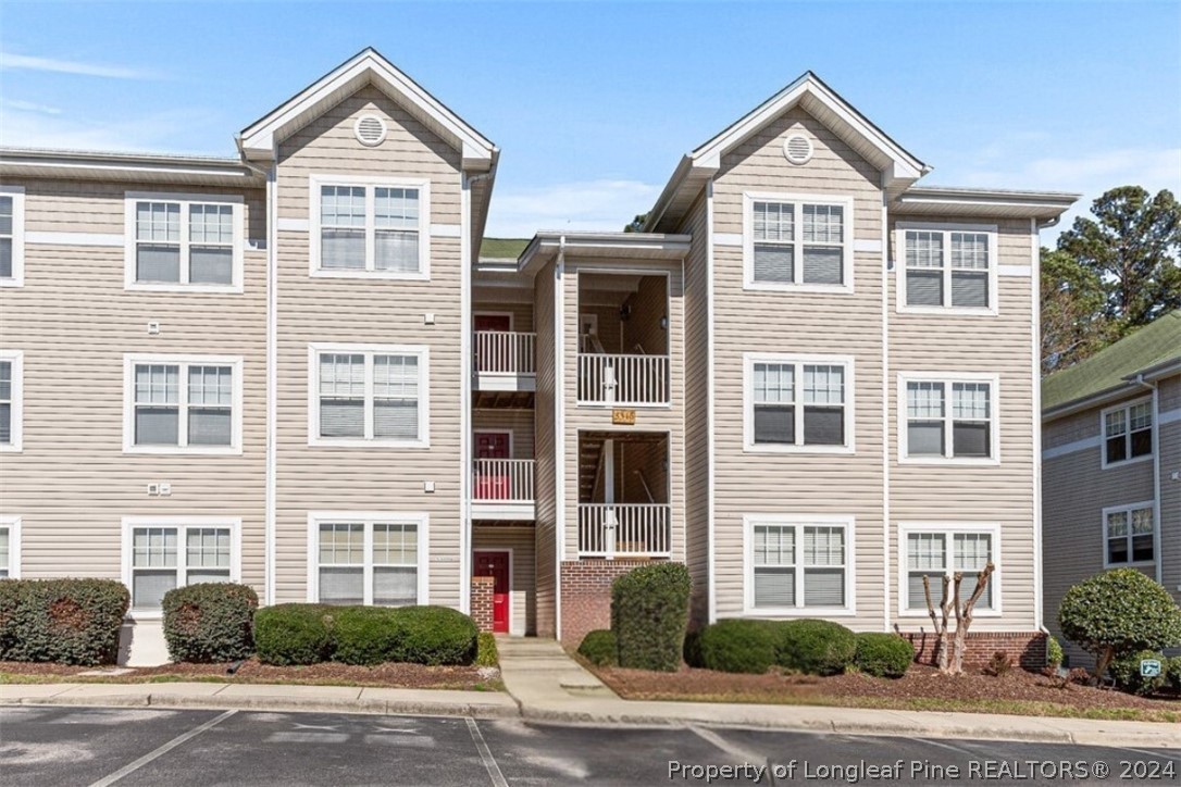 a front view of a residential apartment building