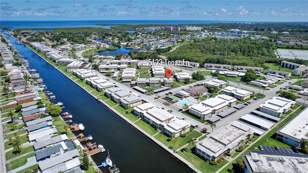 an aerial view of a city