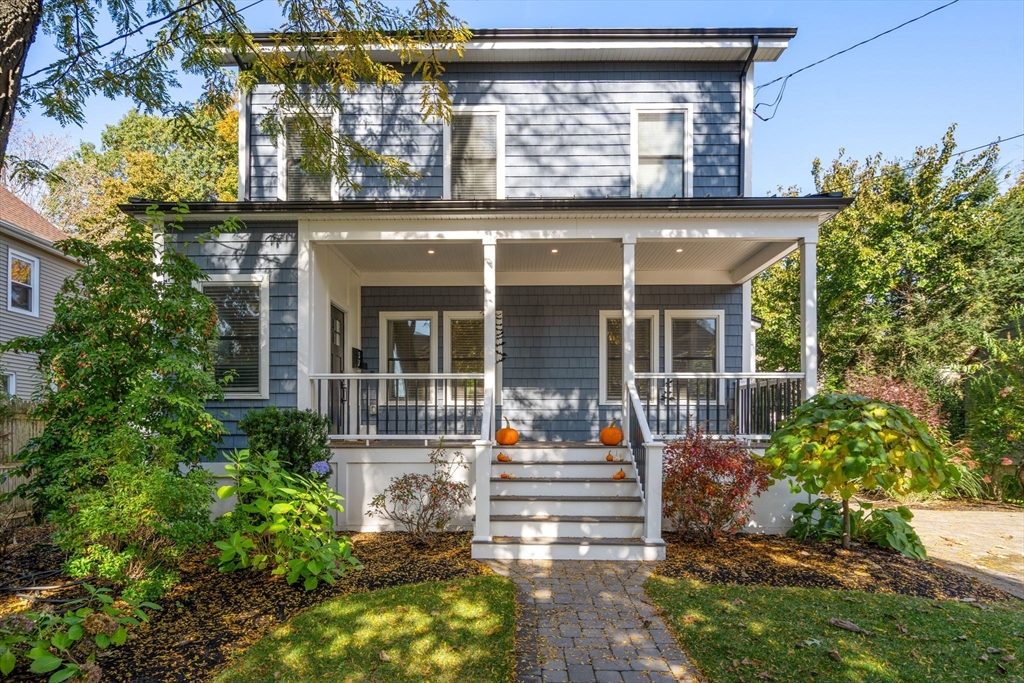 front view of a house with a porch