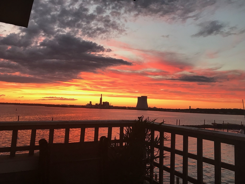 a view of ocean from a balcony