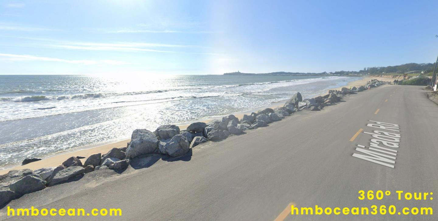 a view of an ocean and beach