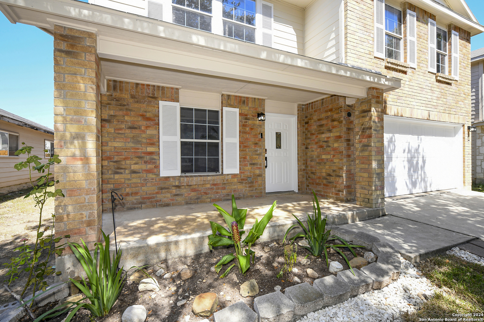 a front view of a house