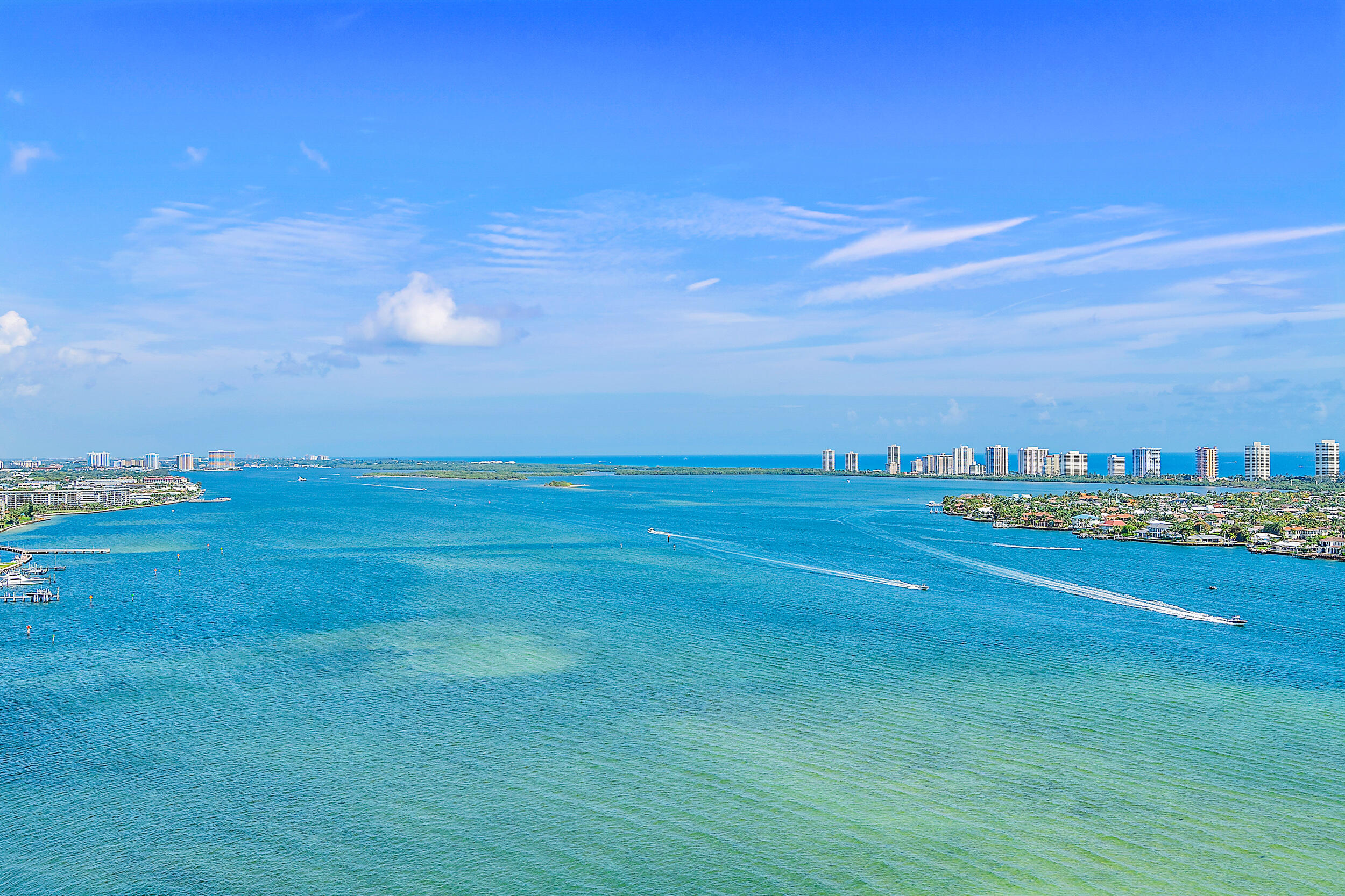 a view of an ocean and beach