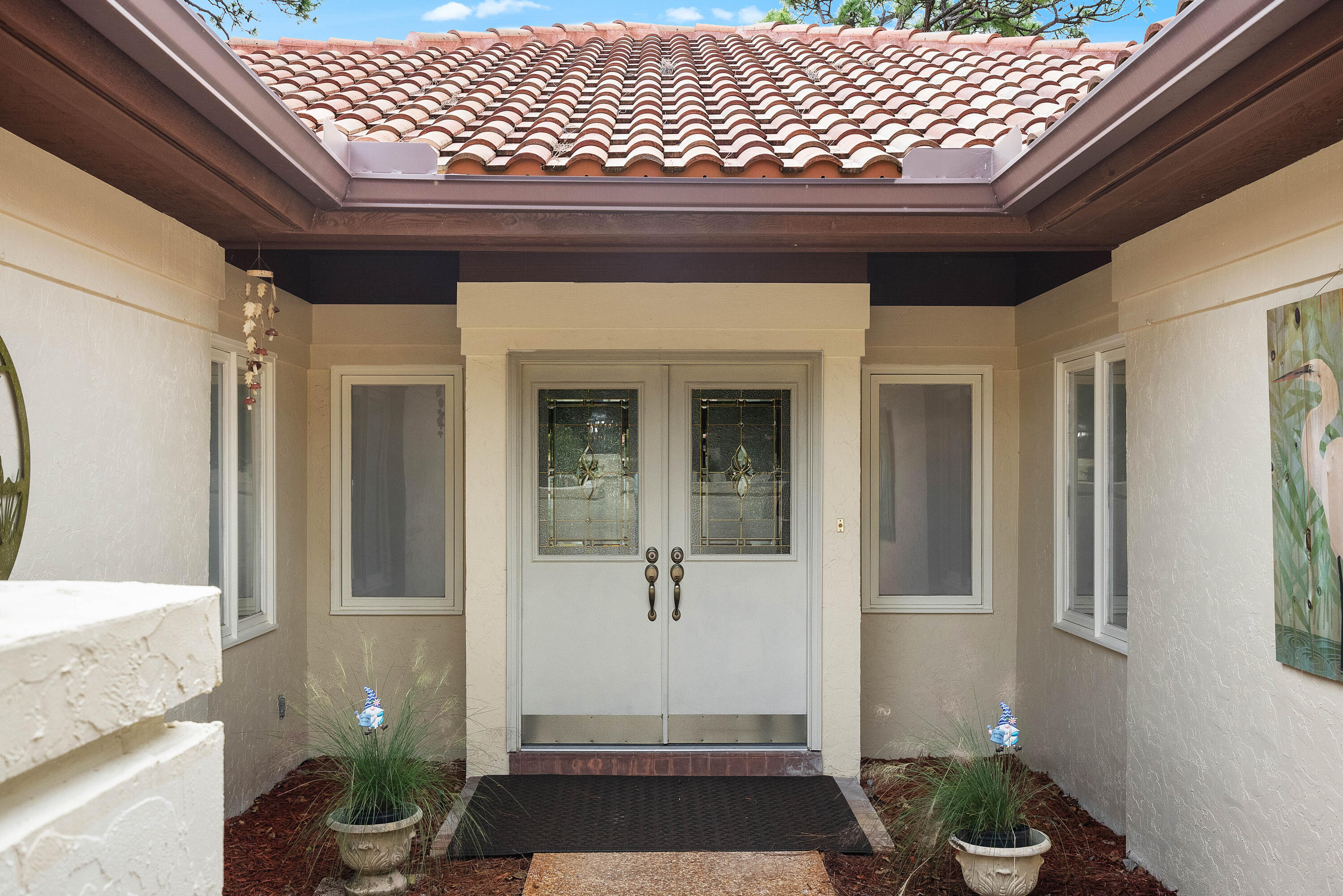 a front view of a house