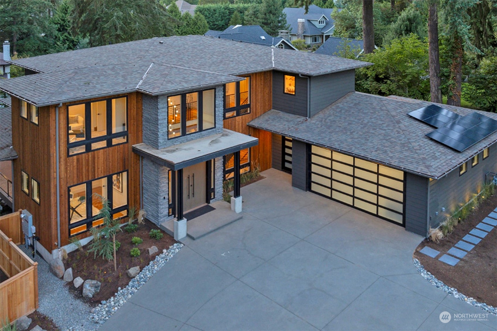 front view of a house with a small yard