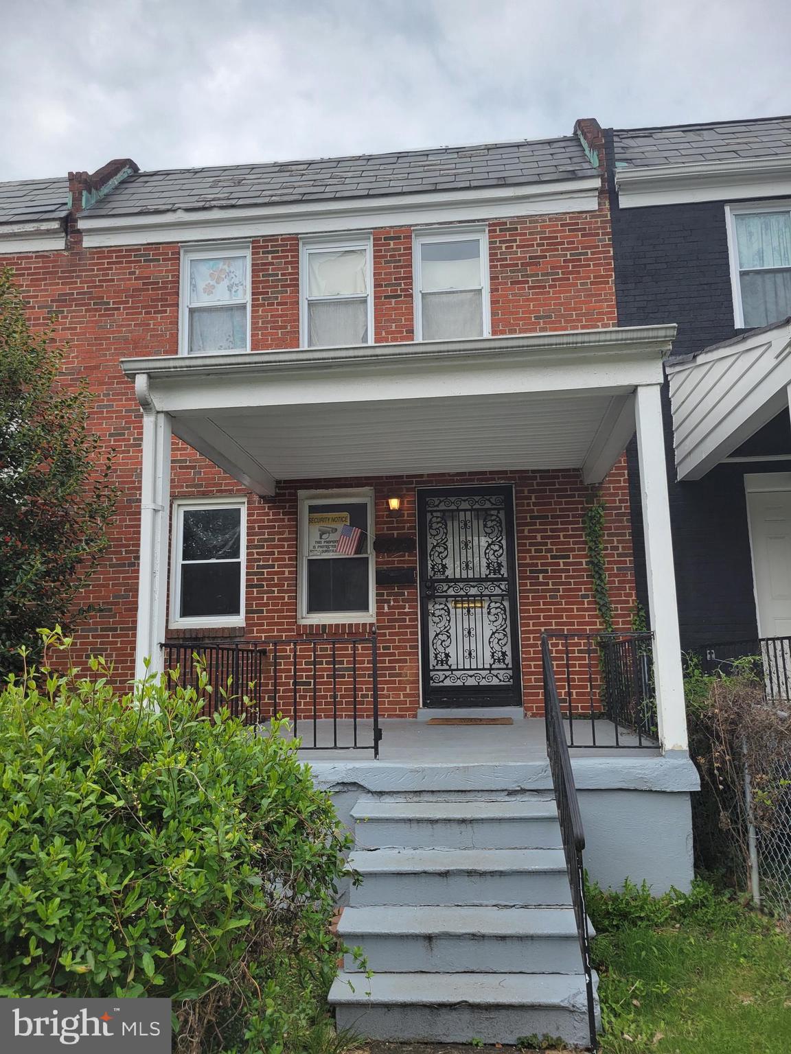 a front view of a house