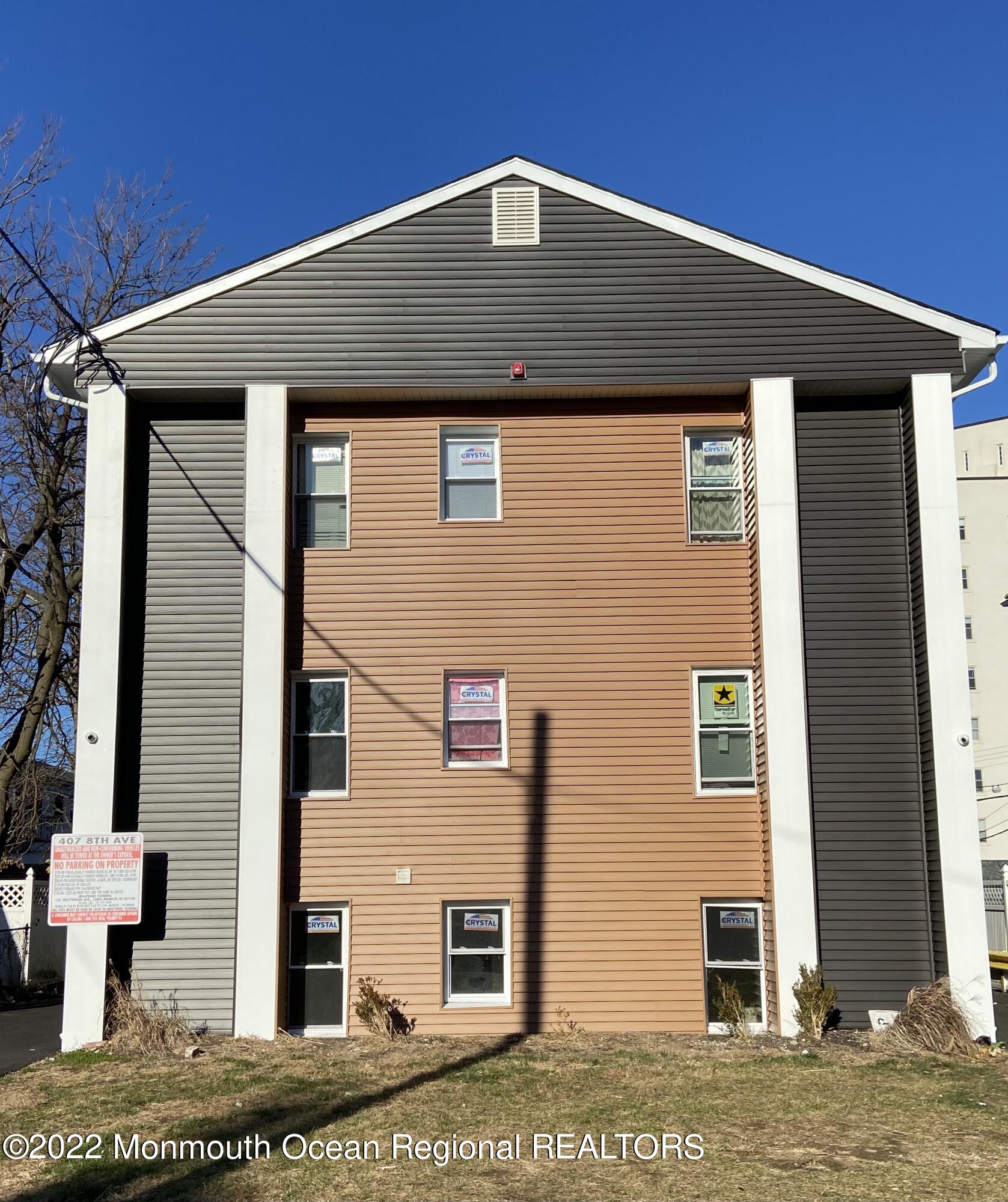 a front view of a house