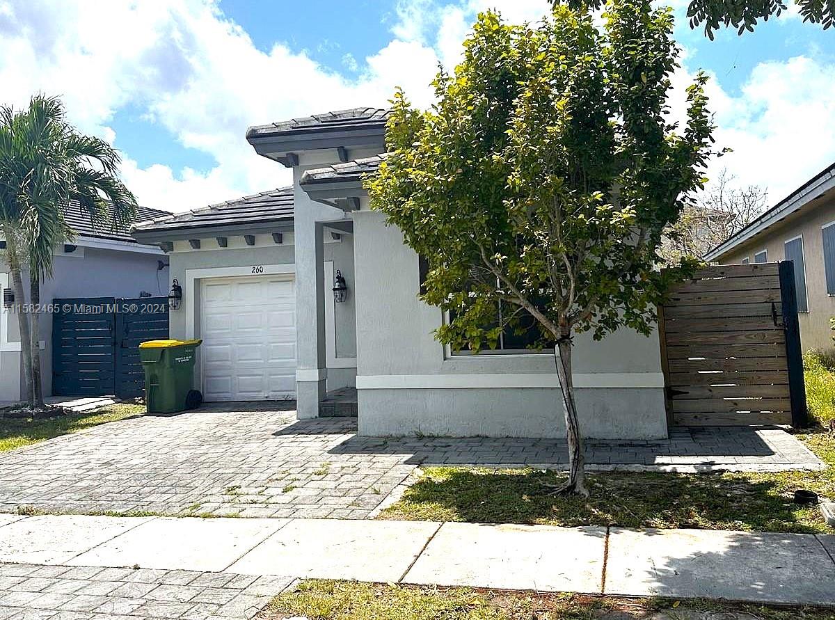 a front view of a house