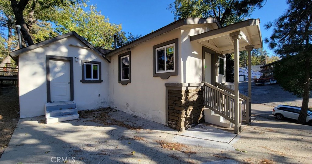 a front view of a house