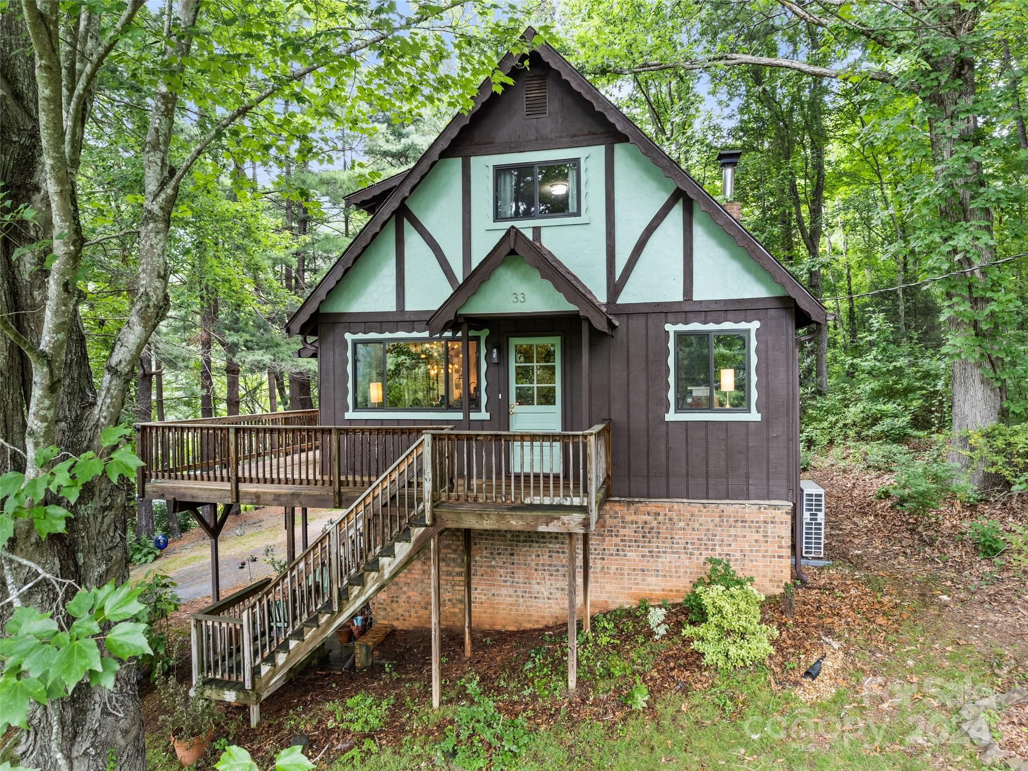 a front view of a house with a porch