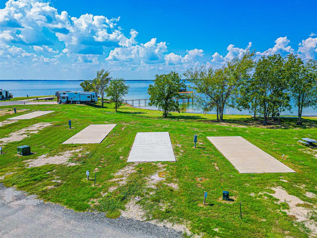 a view of a golf course with a big yard