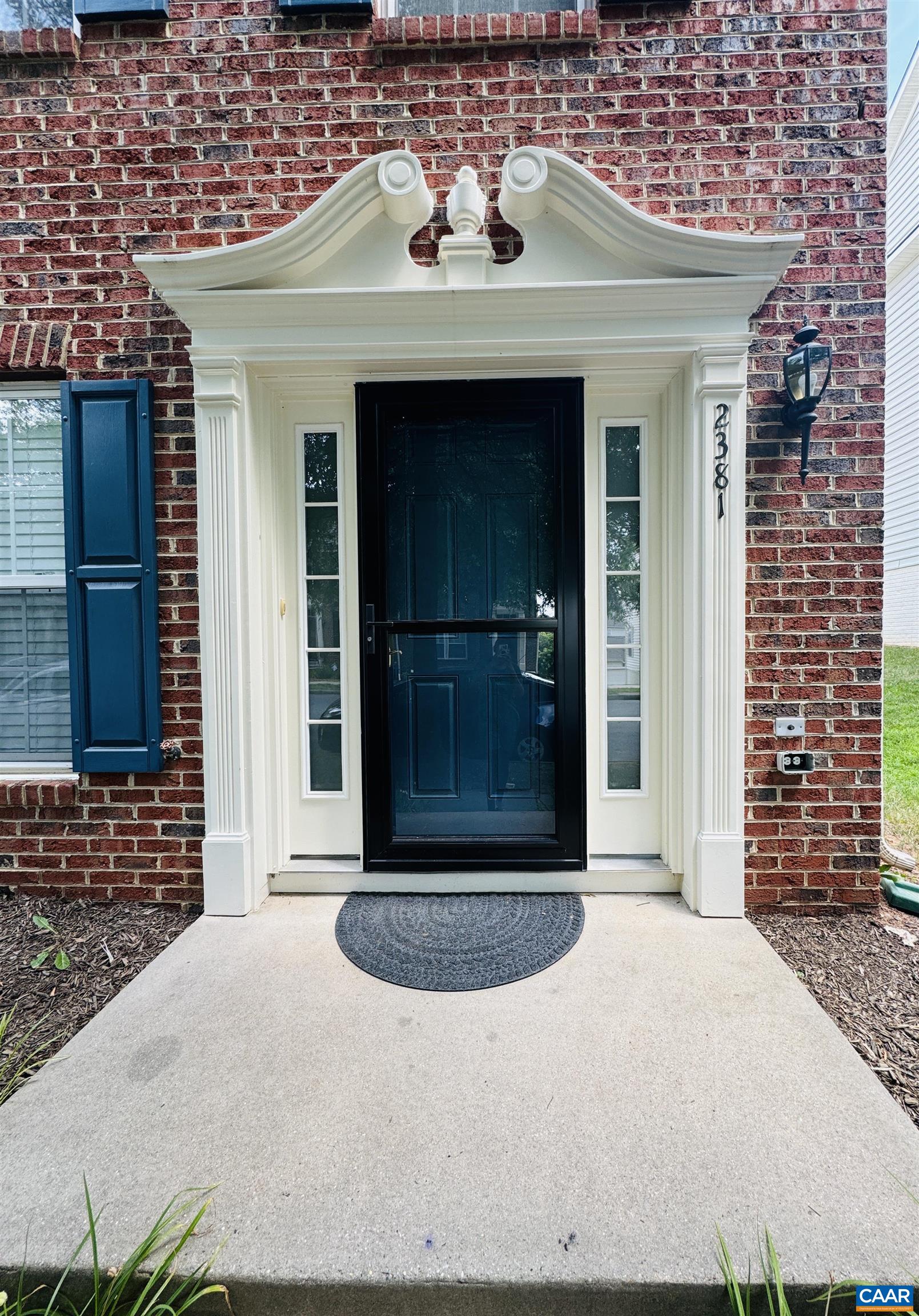 a front view of a house