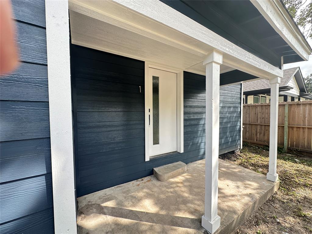 a view of front door of house