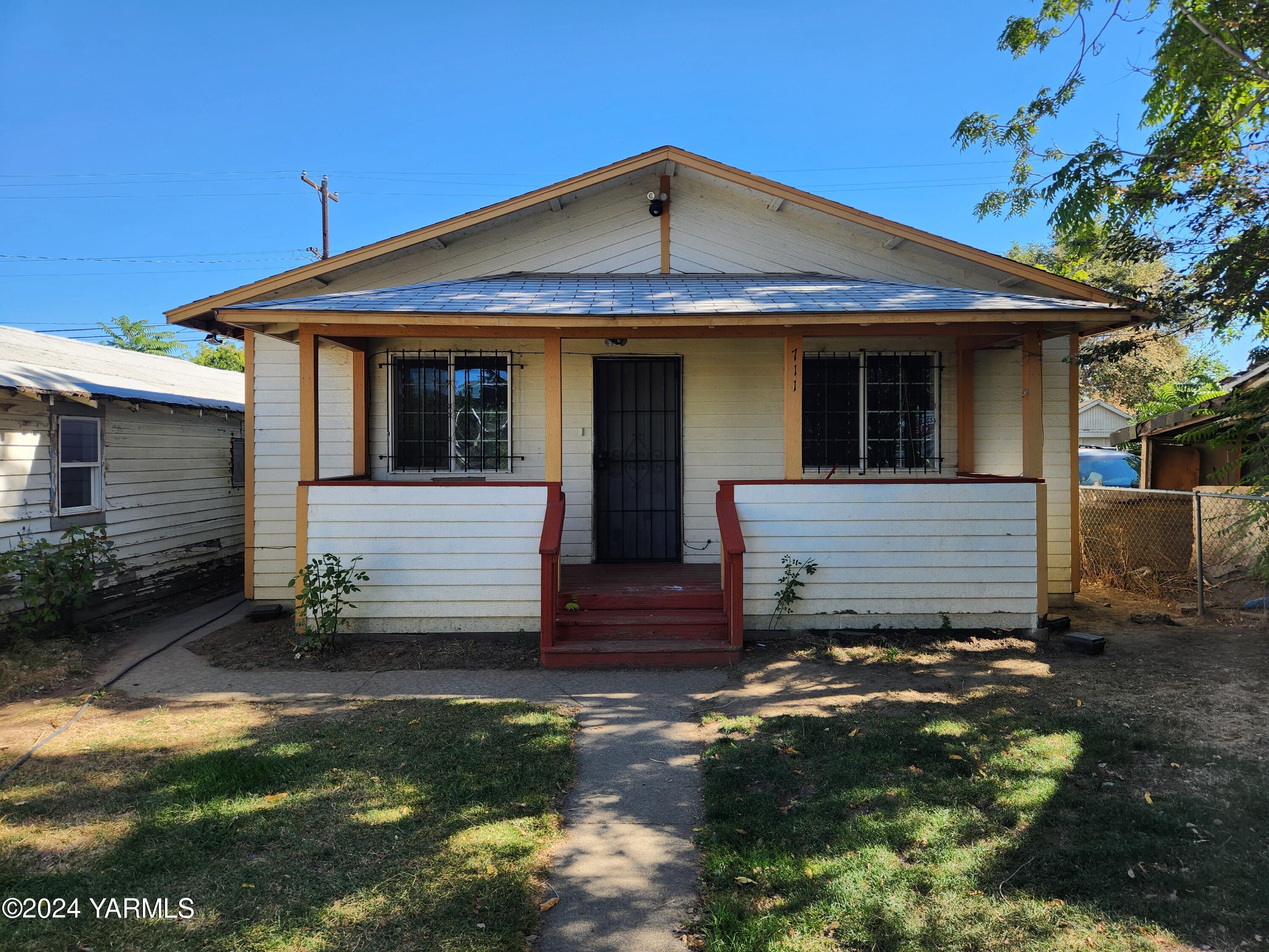 a front view of a house