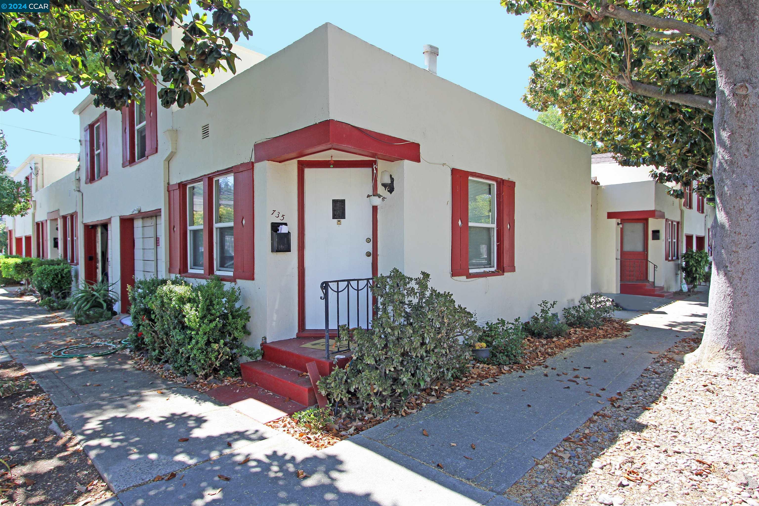 a front view of a house