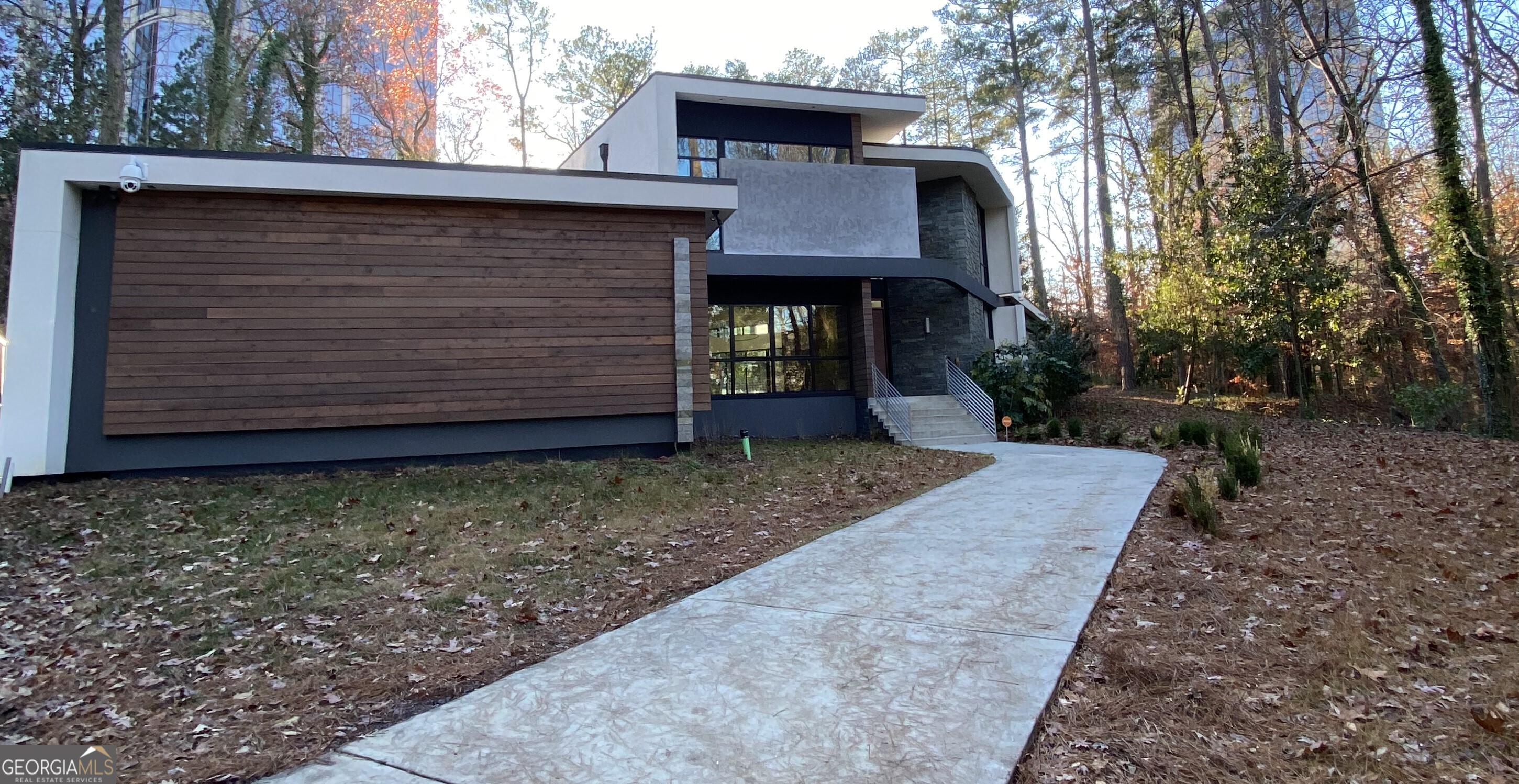 a front view of a house