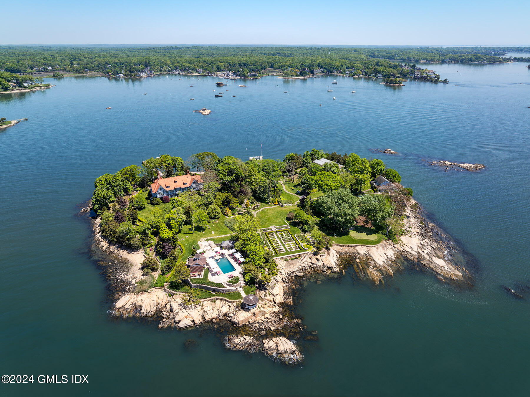 a view of a lake with a lot of a houses