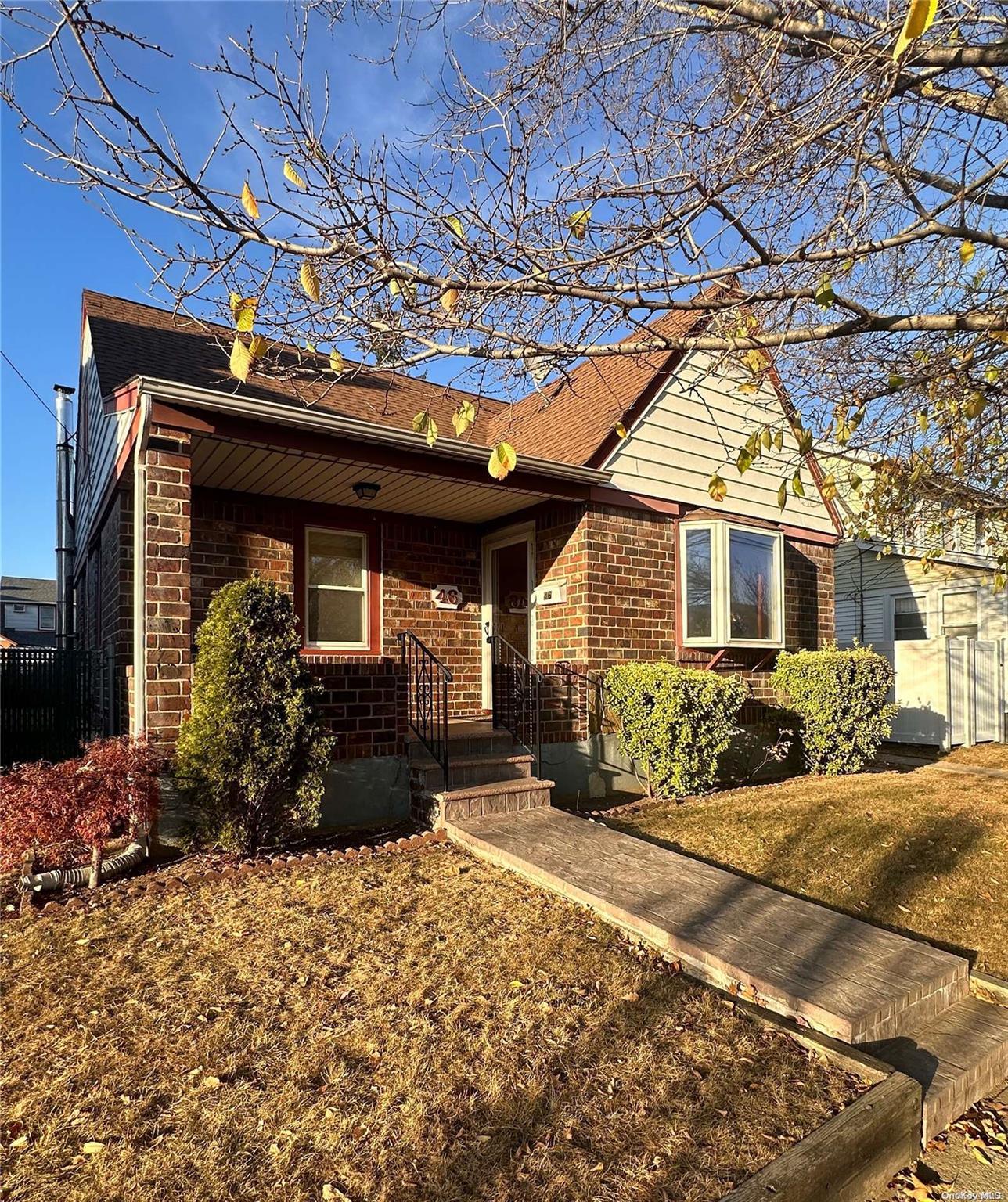 a front view of a house