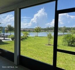 a view of lake from a window