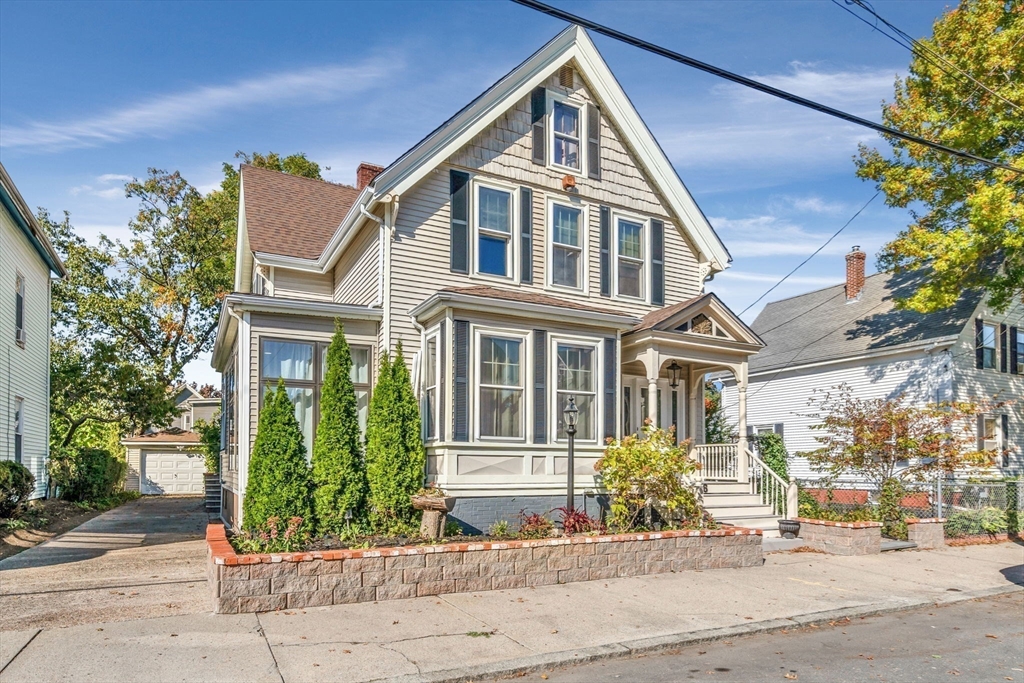 a front view of a house