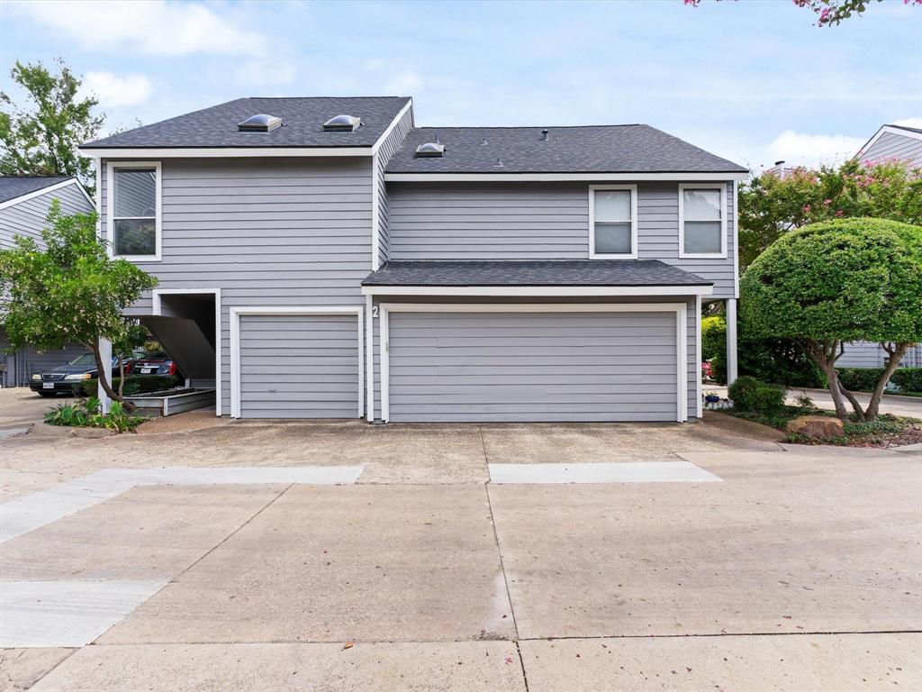 a view of outdoor space garage and yard