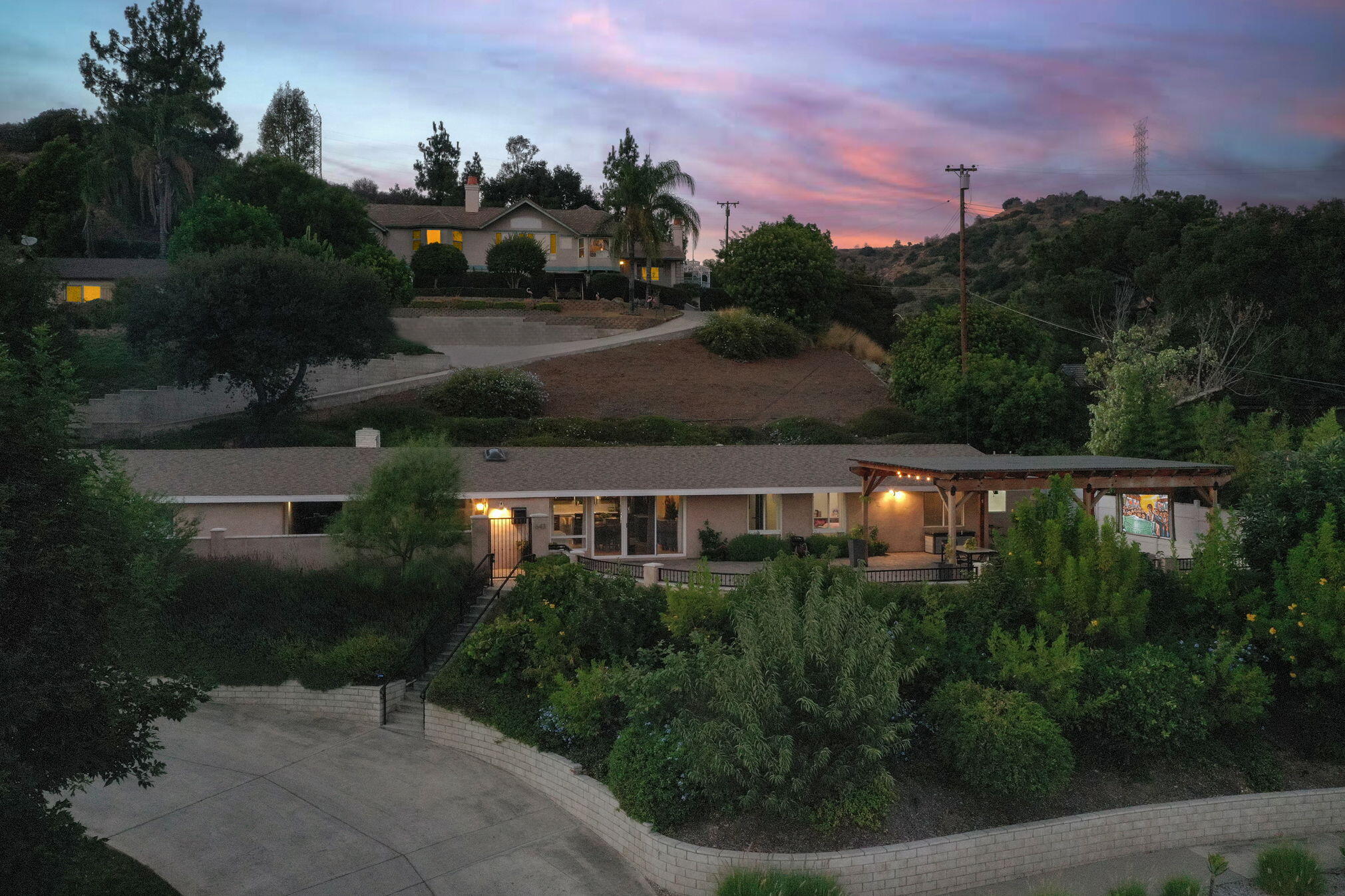 an aerial view of house with outdoor space