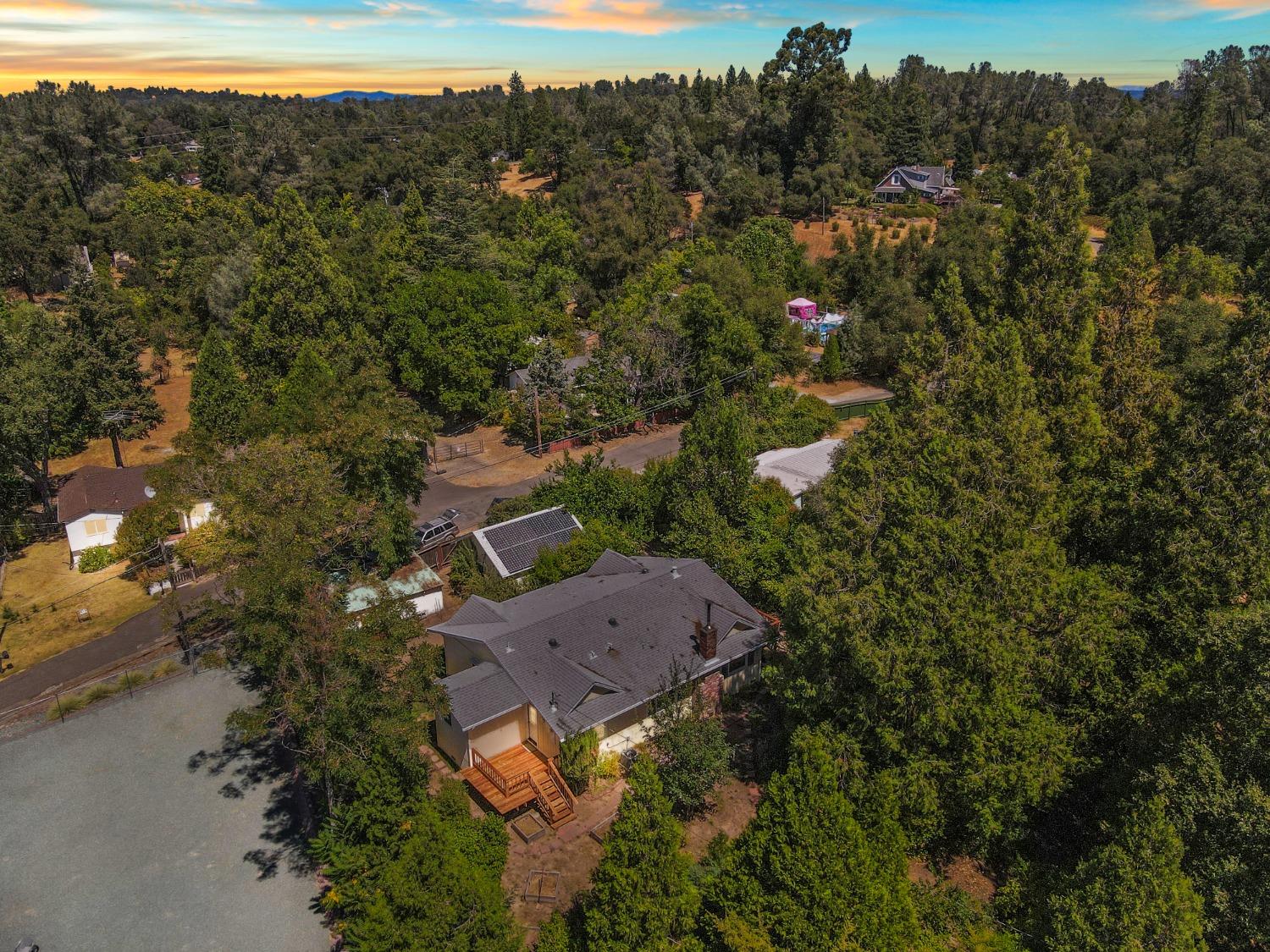 an aerial view of multiple house