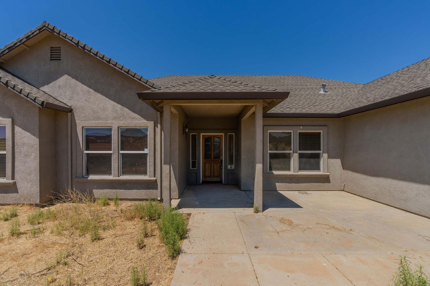 a front view of a house