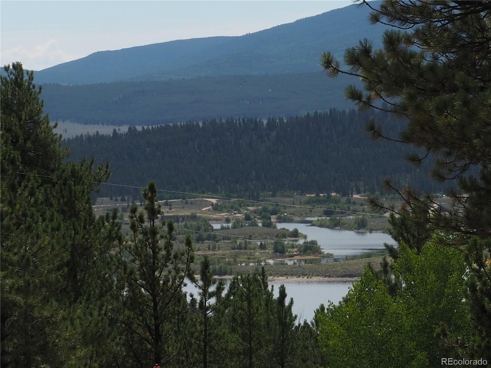 a view of lake with mountain