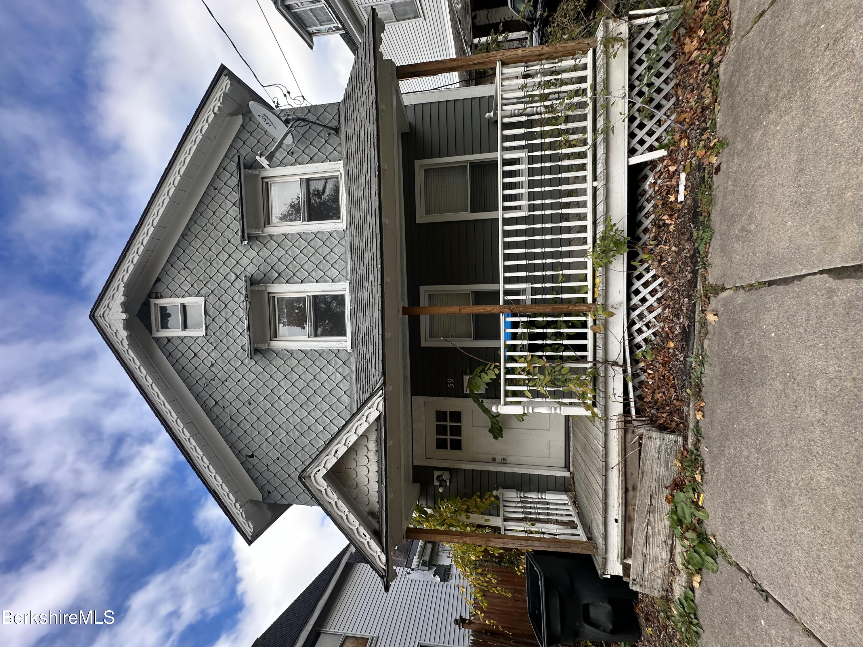 a front view of a house