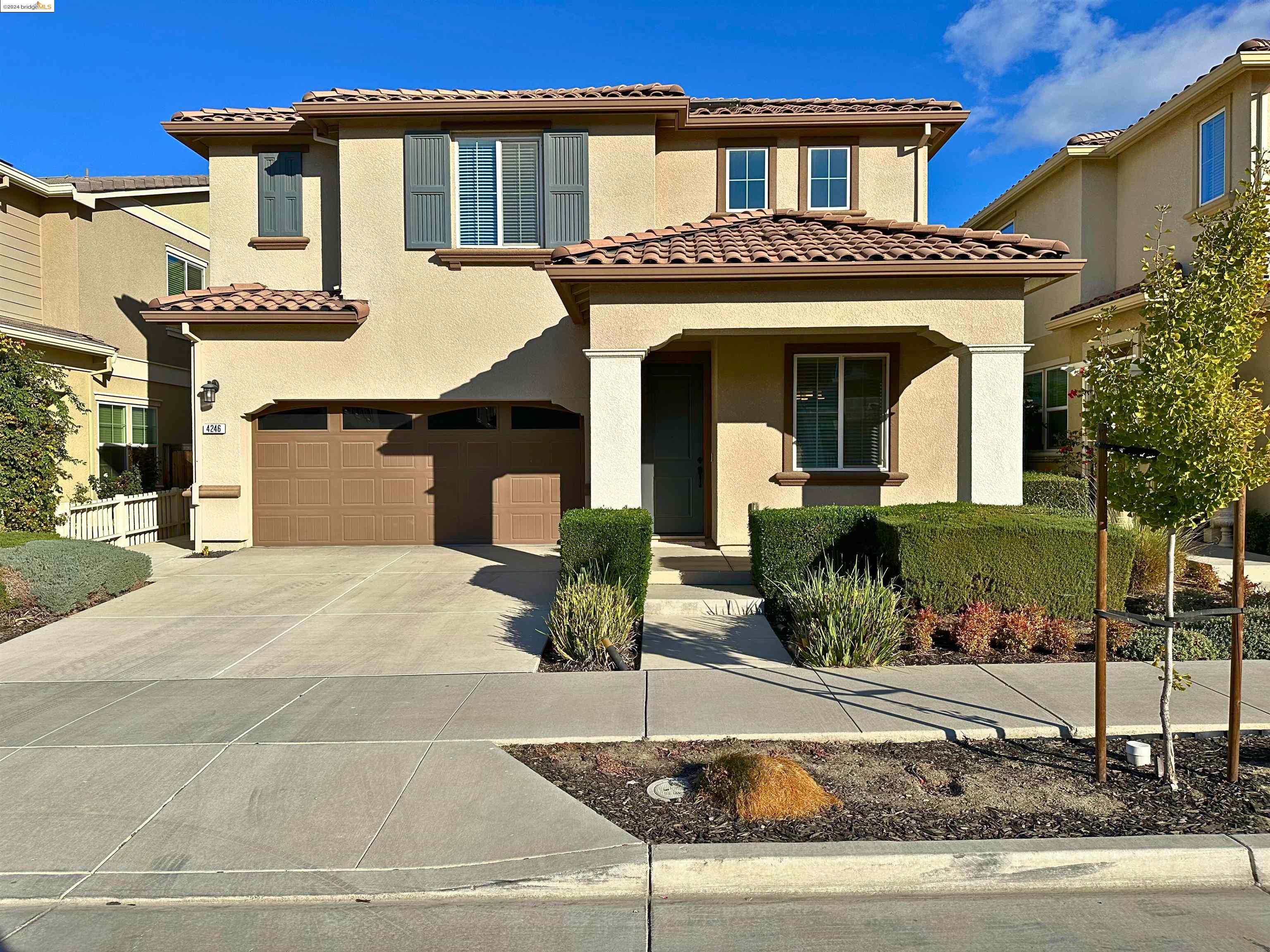 a front view of a house