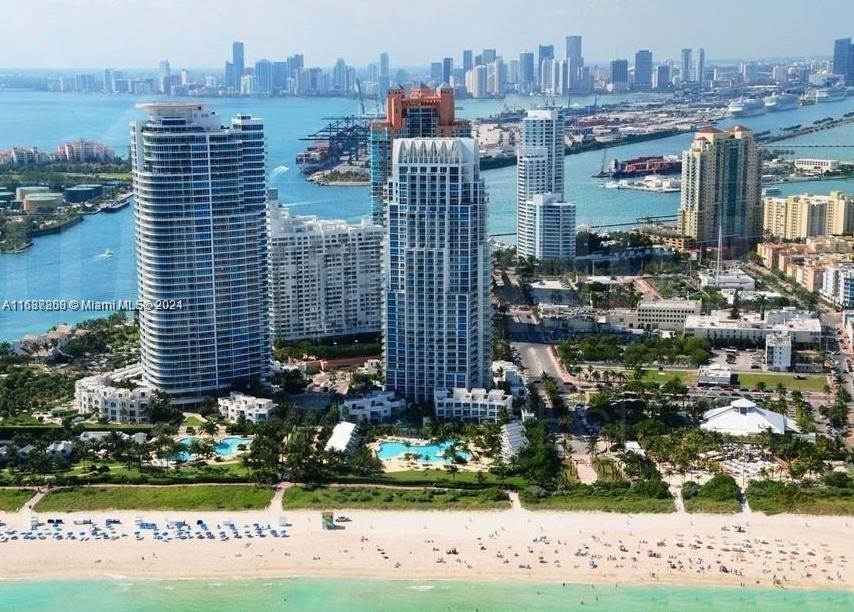 a view of a city with tall buildings