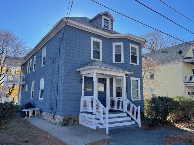 a front view of a house with entryway