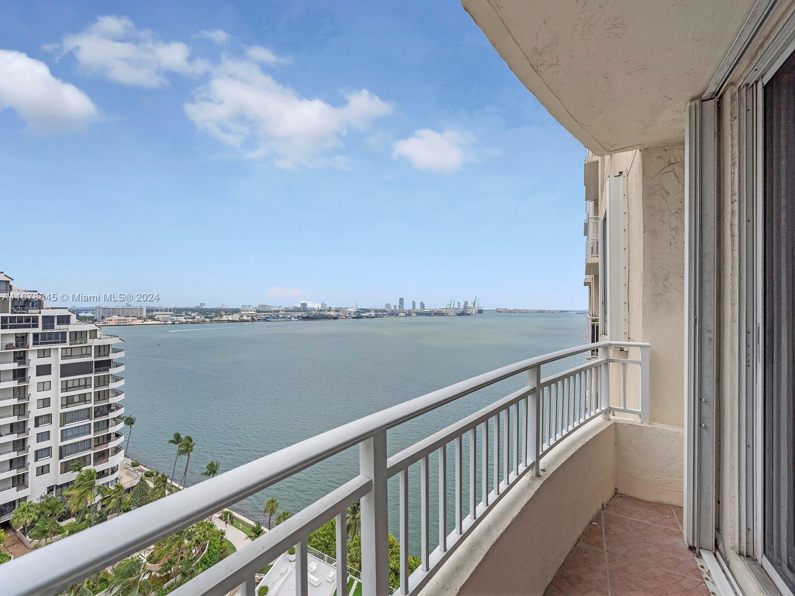 a view of balcony with city view