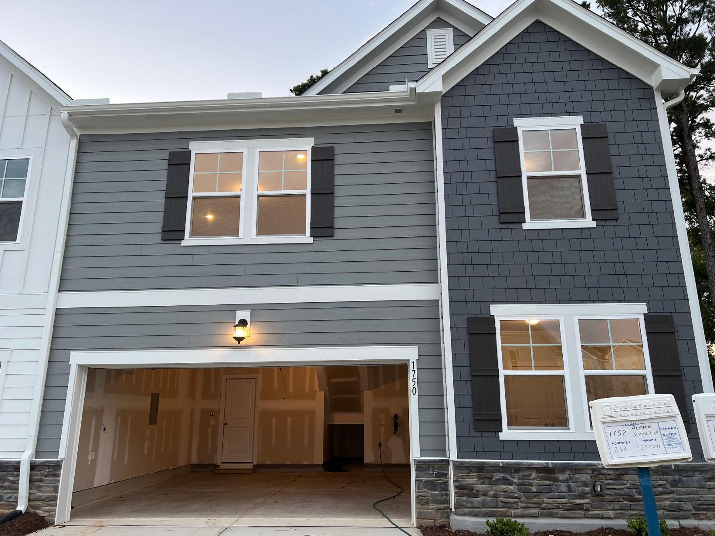 a front view of a house