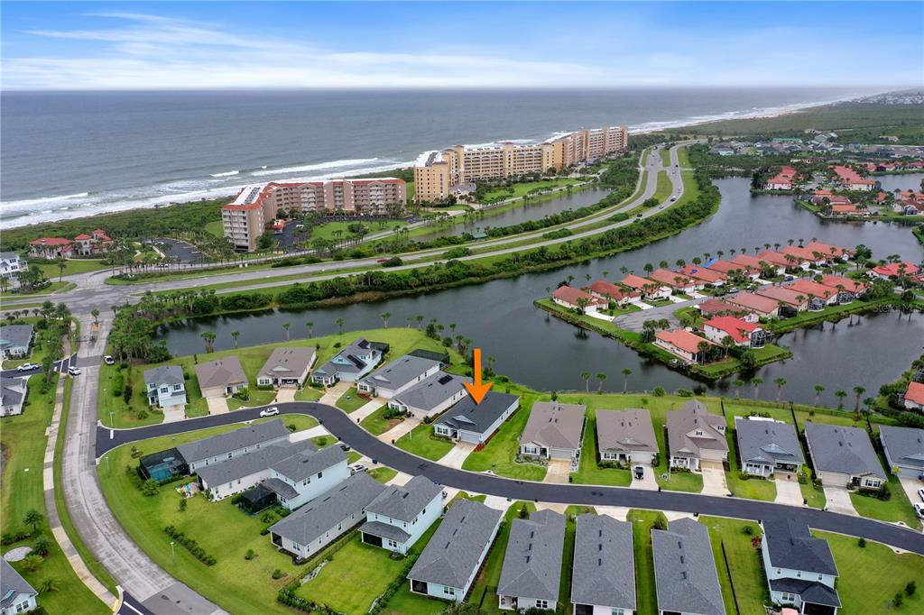 Aerial view of front of home looking Southeast