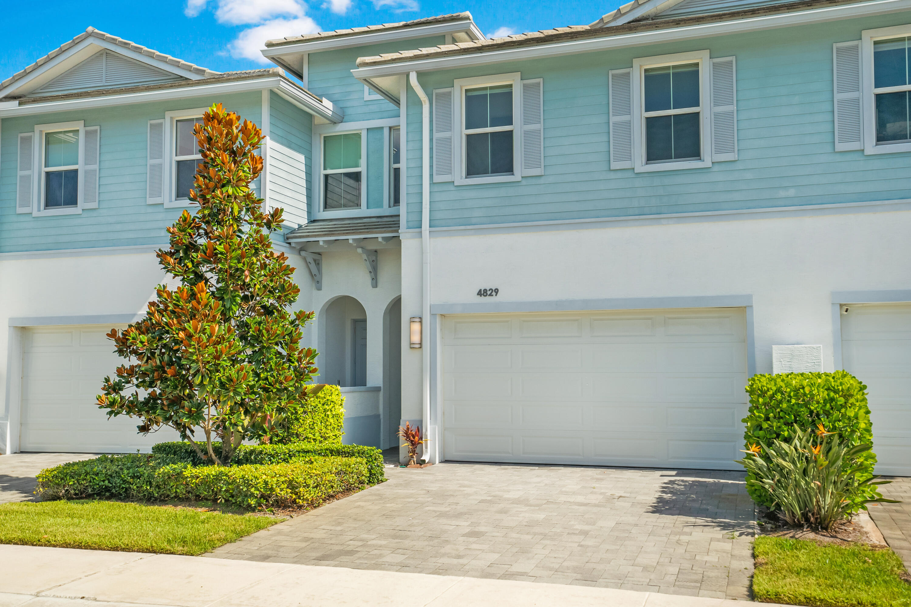 a front view of a house