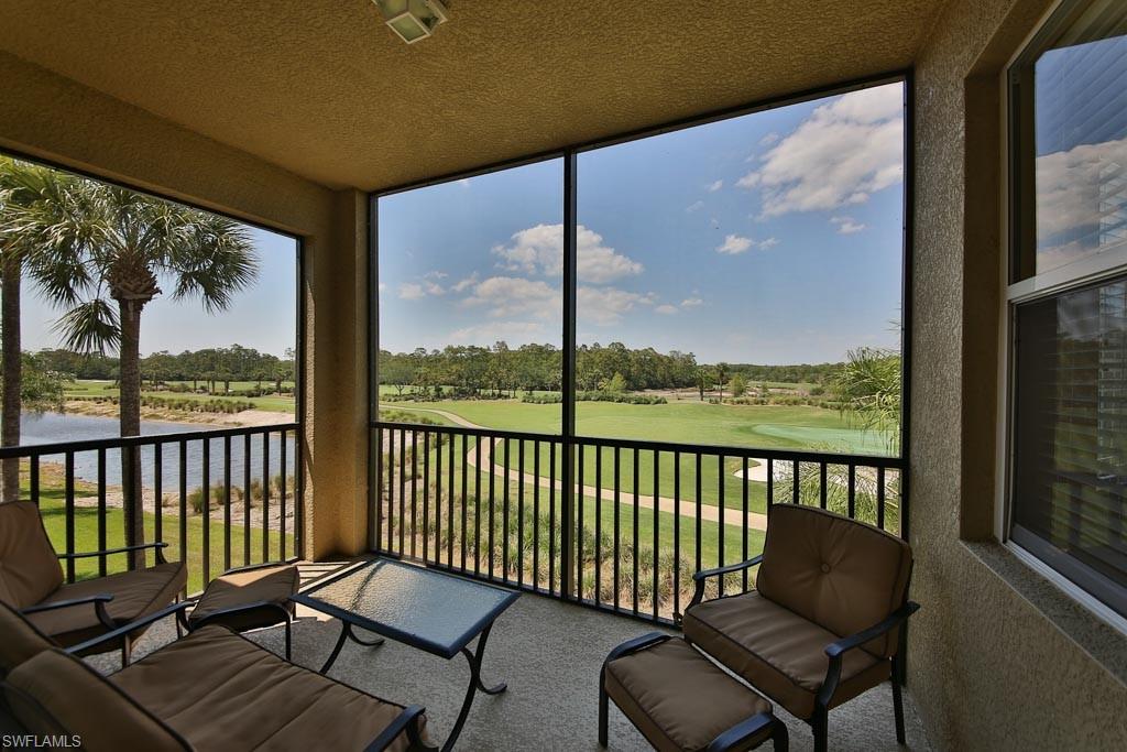 a balcony view with a couch