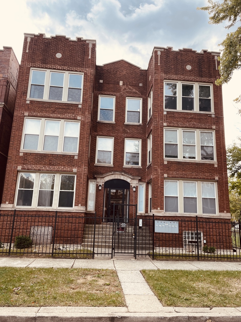 a front view of a building