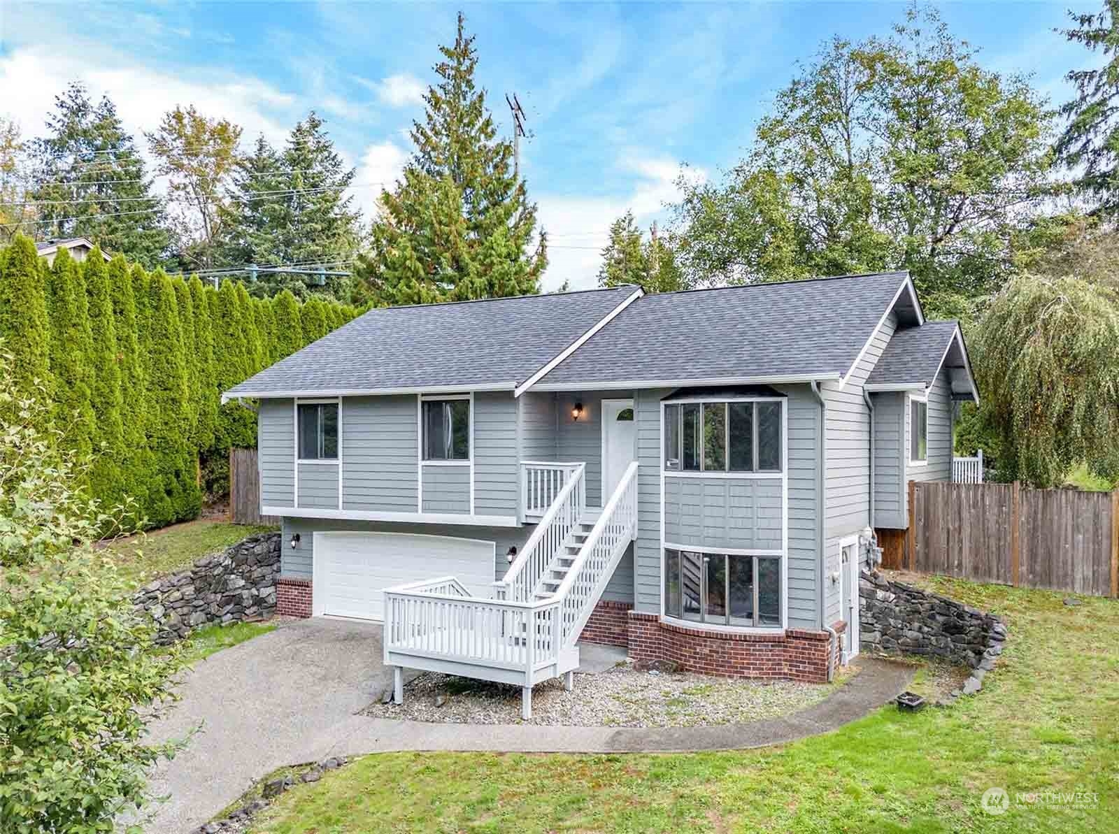 a aerial view of a house