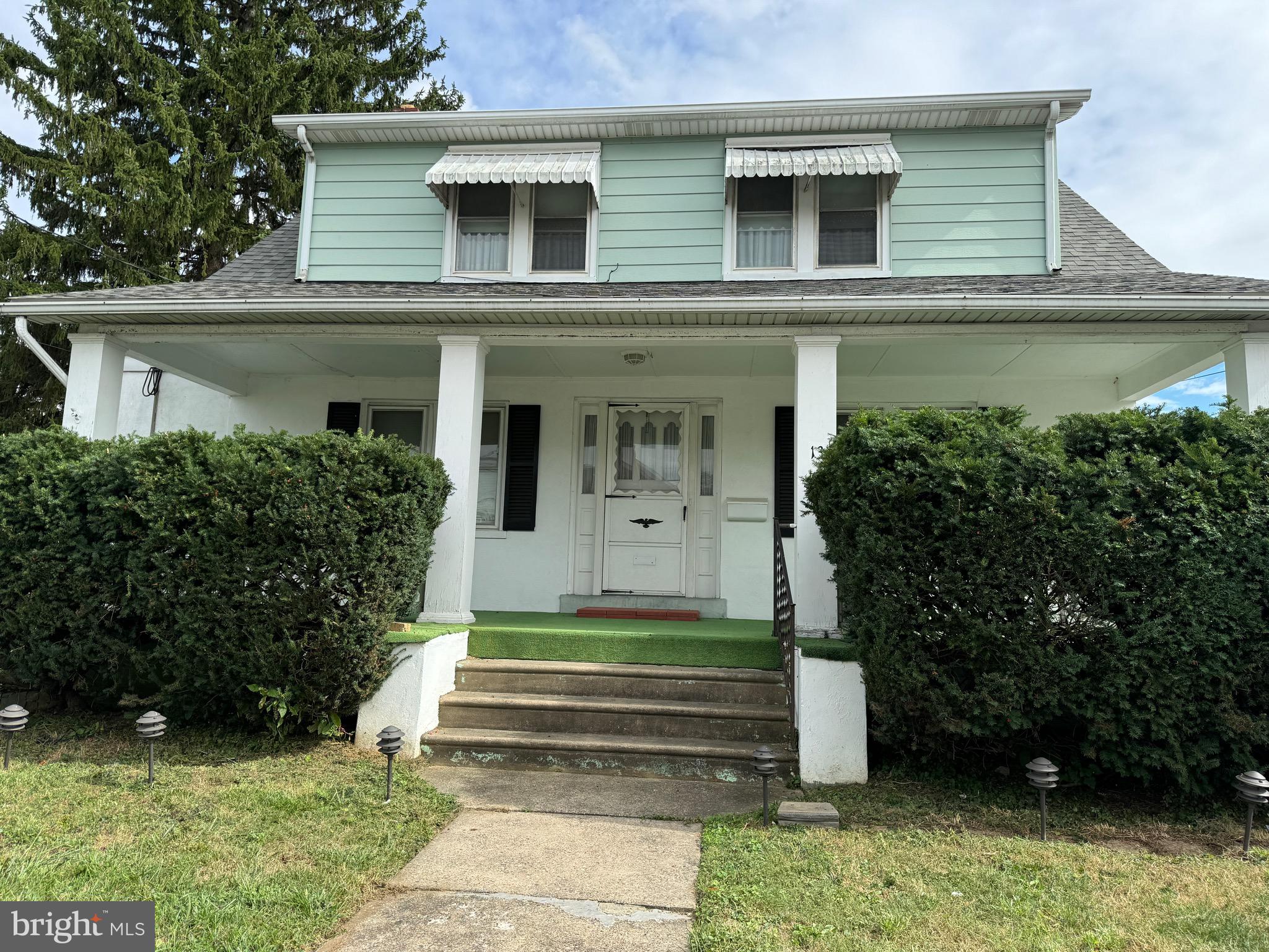 a front view of a house