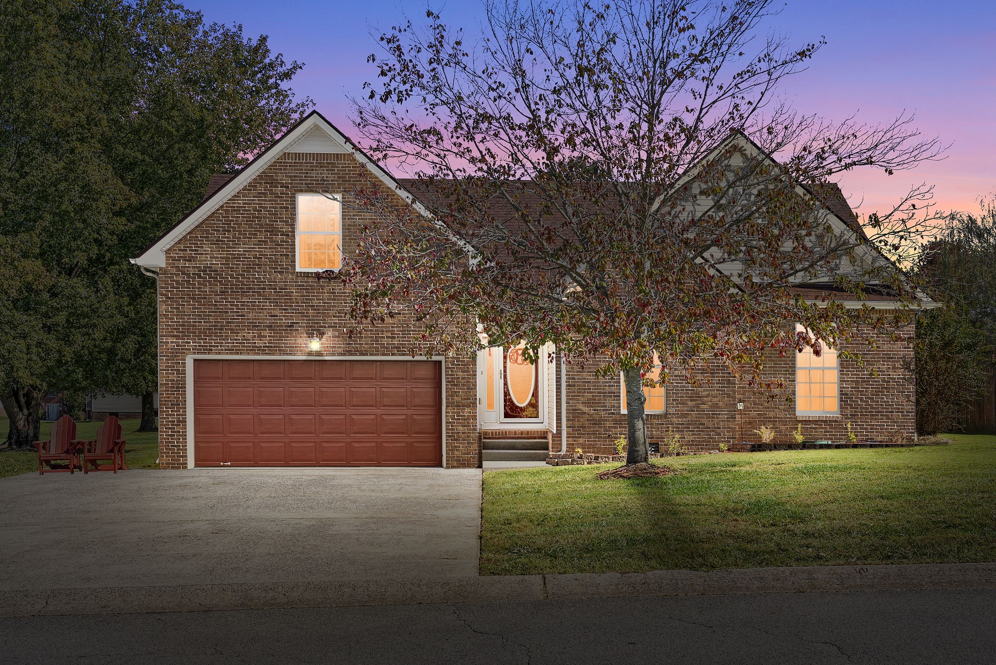 a front view of house with yard