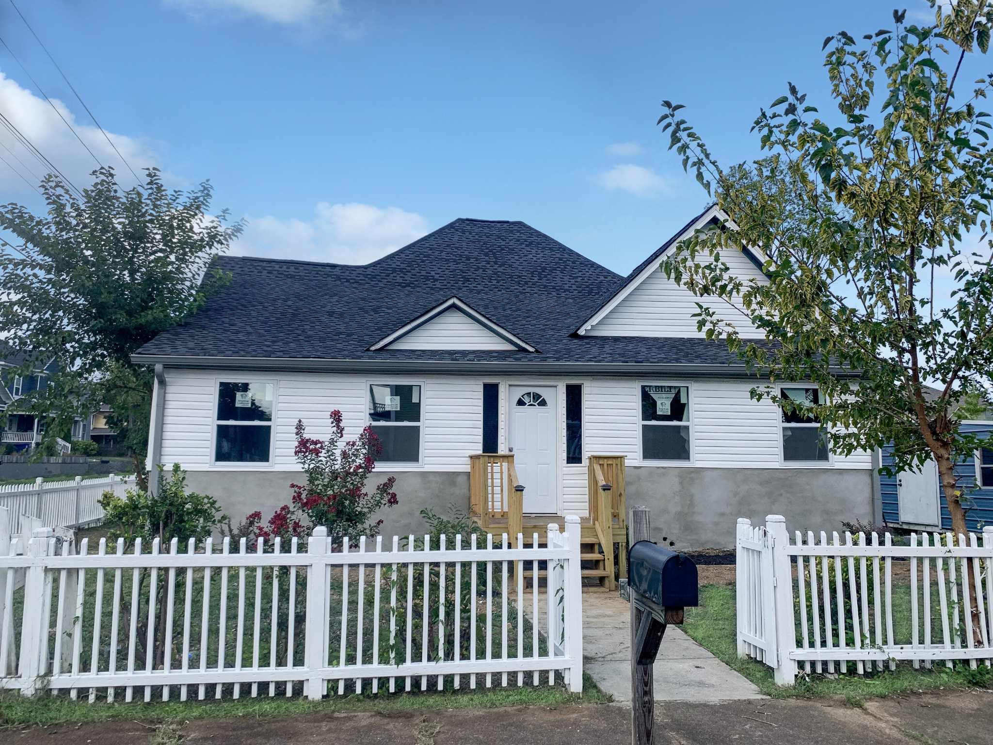 front view of a house with a porch