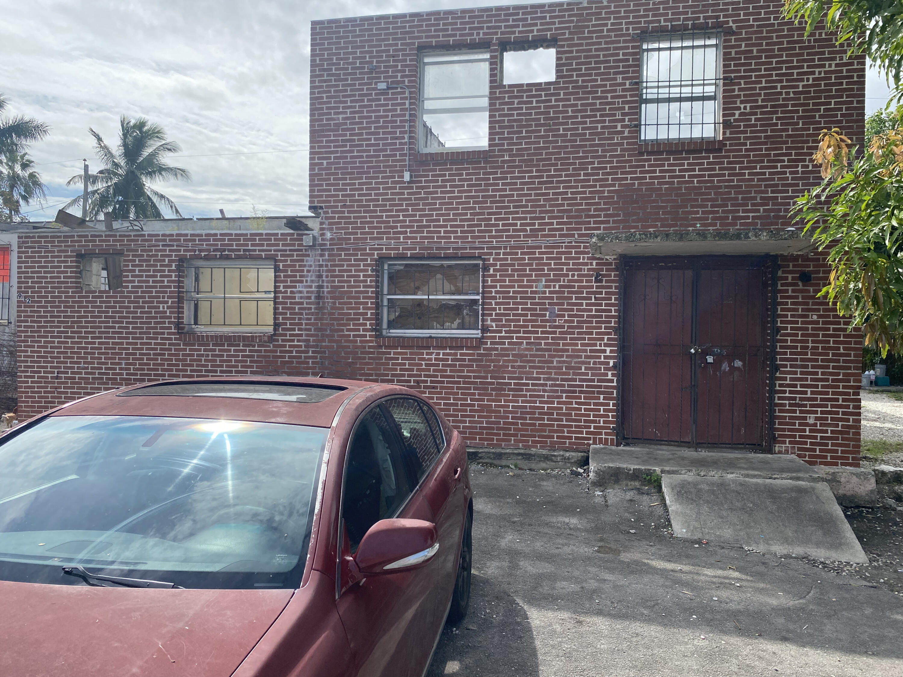 a view of front door of house