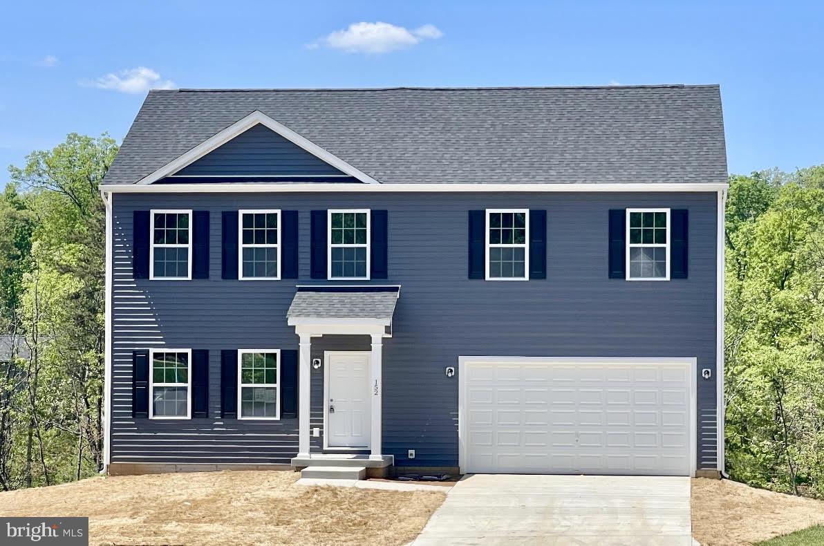 a front view of a house