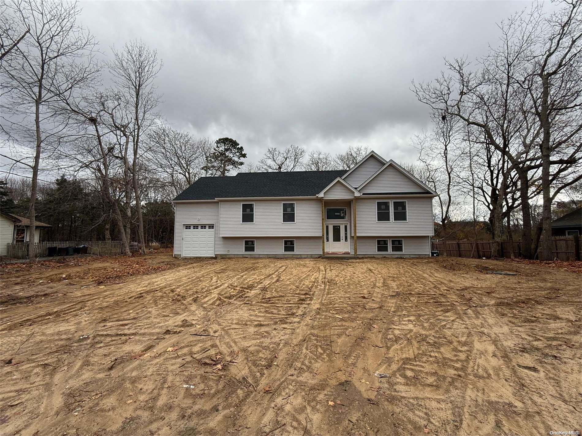 Bi-level home with a garage