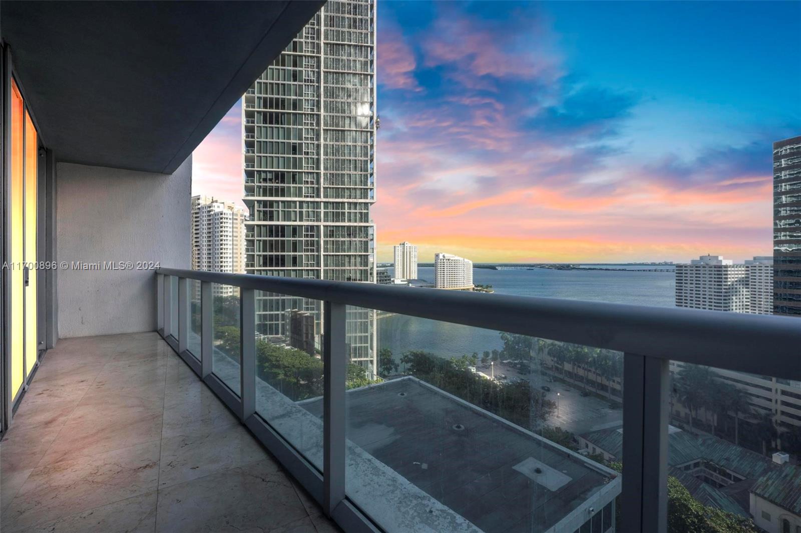 a view of balcony with city view