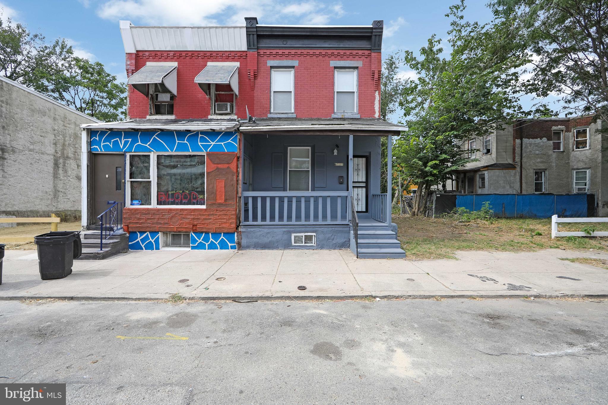 a front view of a house