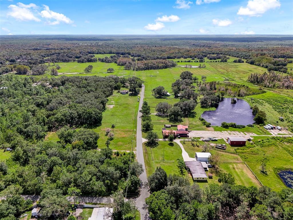 an aerial view of multiple house