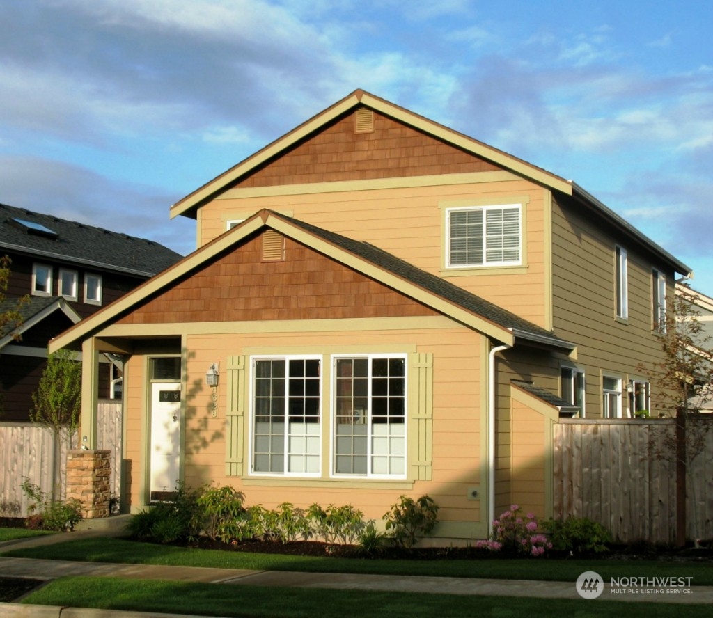 a front view of a house